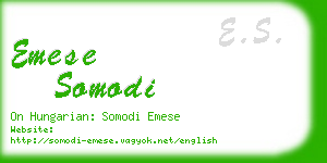 emese somodi business card